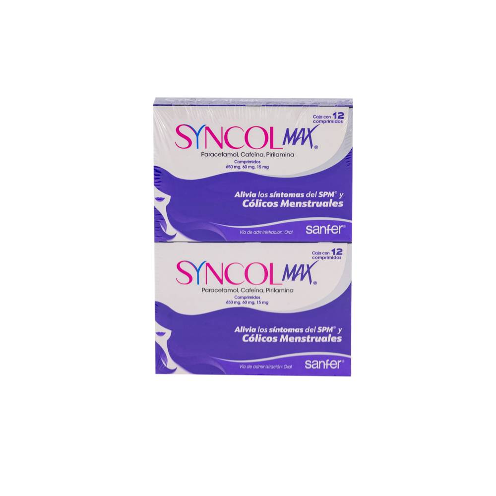 Sanfer syncol max comprimidos (2 x 12 piezas)