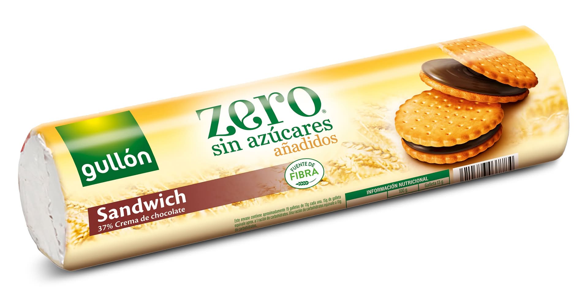 Galletas Sándwich Con Chocolate Sin Azúcares Gullón Caja 250 G
