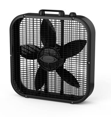 Lasko Portable Box Fan, Black