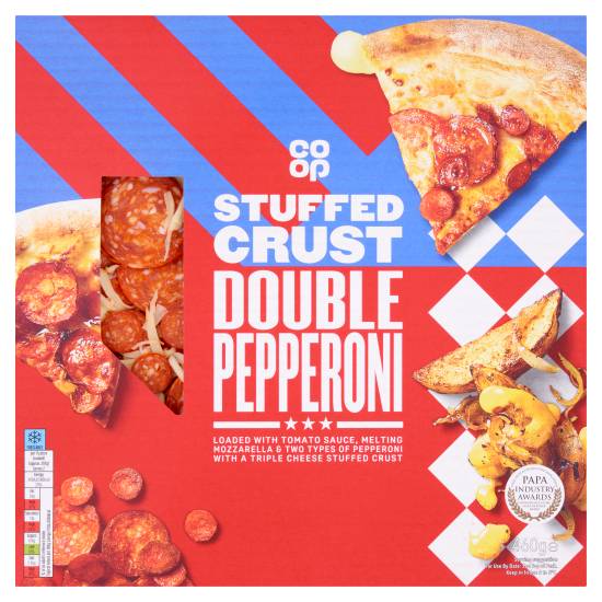 Co-Op Double Pepperoni Stuffed Crust Pizza 460g