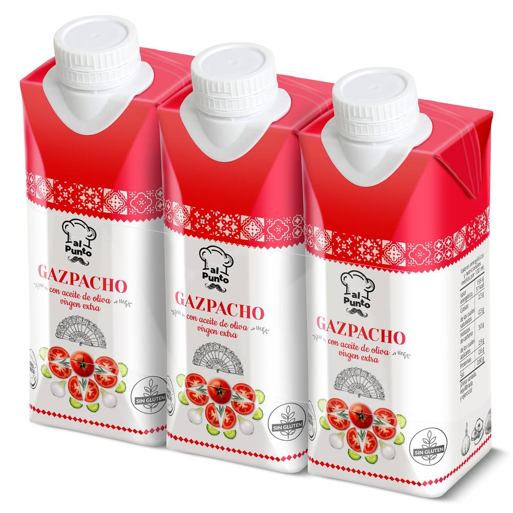 Gazpacho Al Punto Dia Brik 3 X 330 Ml