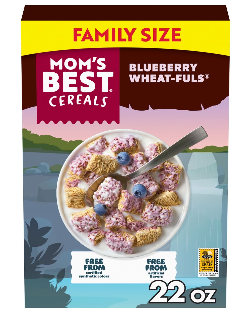 Mom's Best Wheatfuls Cereal Family Size, Blueberry (22 oz)