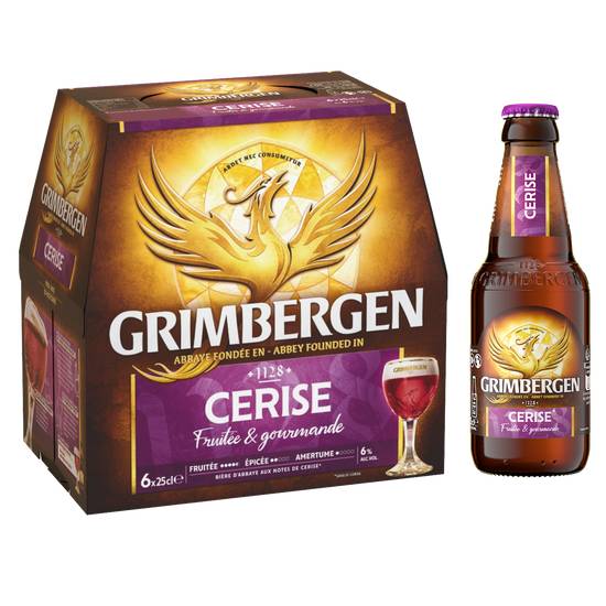 Grimbergen - Bière aromatisée cerise (6 pièces, 250 ml)
