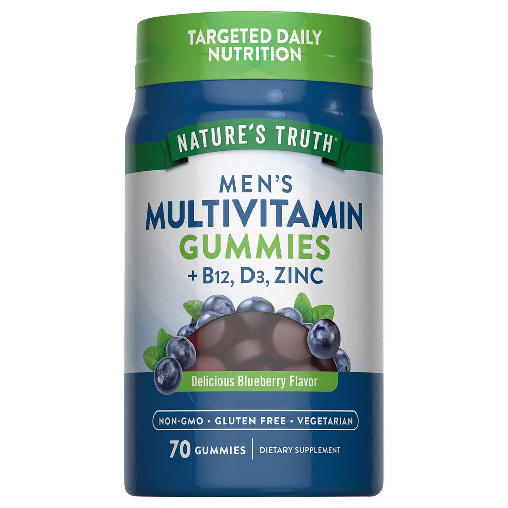 Nature's Bounty Men's Multivitamin Natural Blueberry Flavor Gummies (9.6 oz)