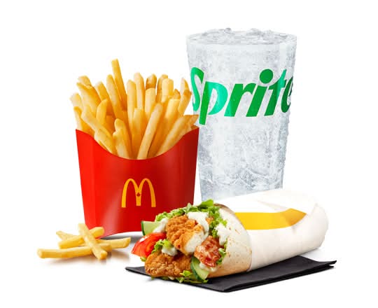 Chicken & Bacon McWrap with Crispy Chicken Extra Value Meal [950-1160 Cals]