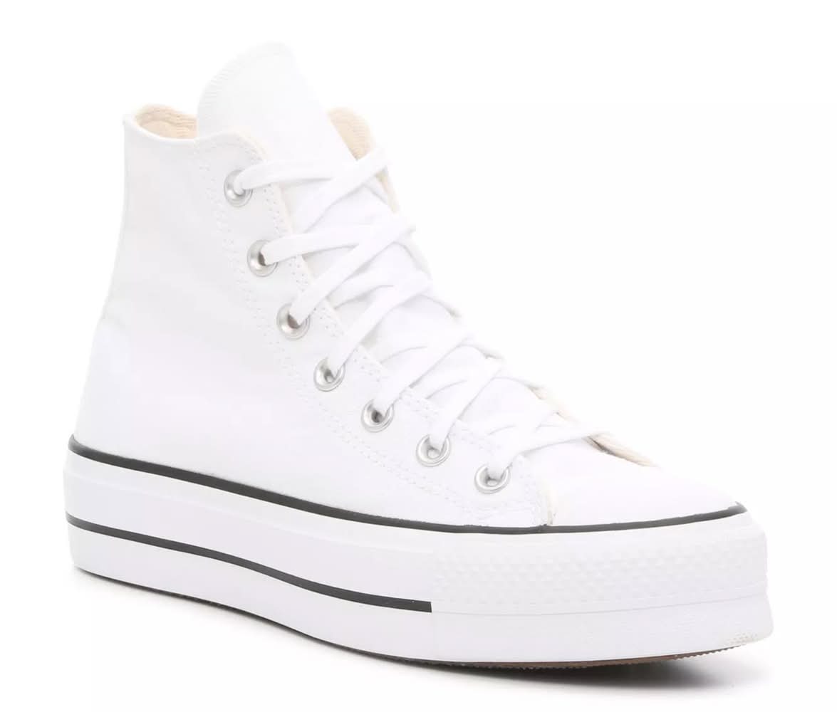 Converse Chuck Taylor All Star High-Top Platform Sneaker - Women's (White Medium - 6)