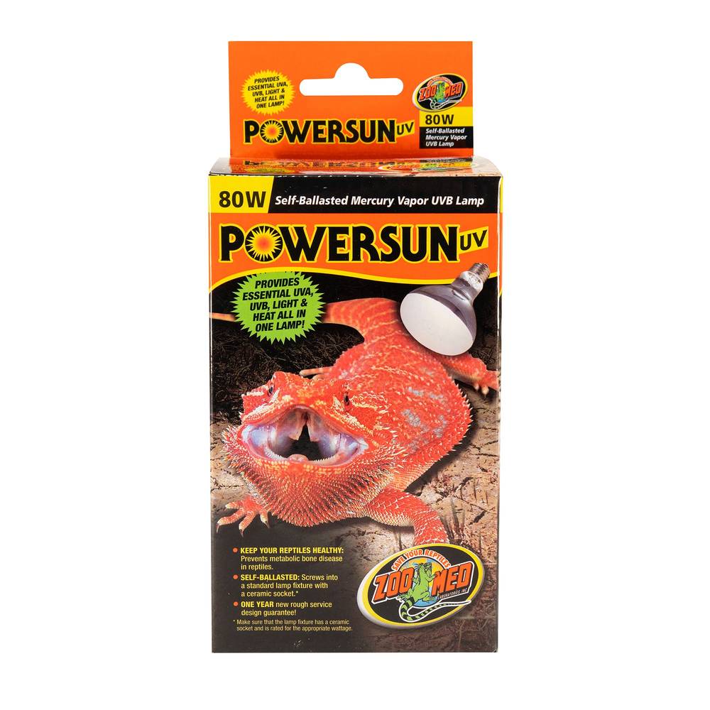 Zoo Med Powersun Uv Reptile Light Bulb (80w)