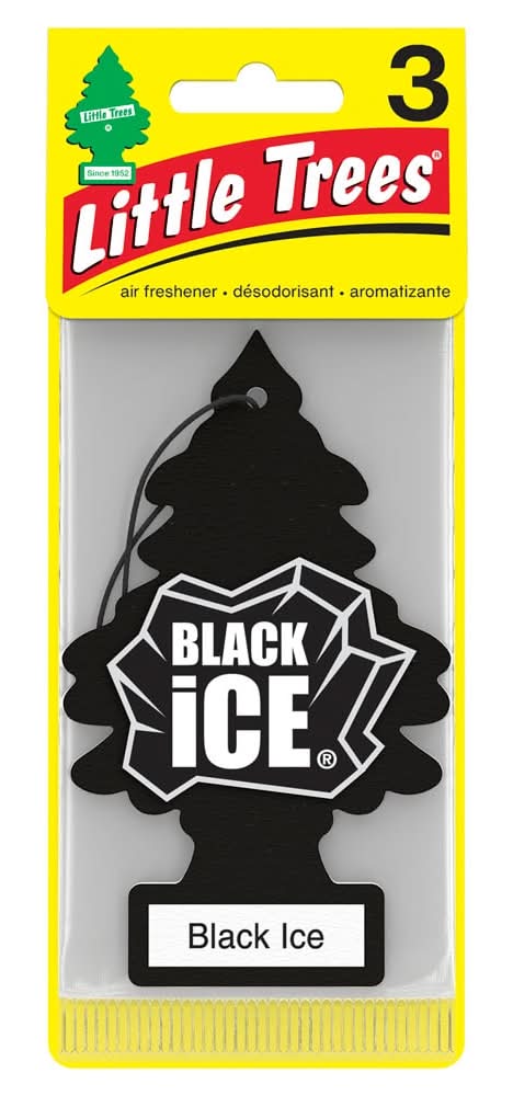 LITTLE TREES 3 -Count Black Ice Dispenser Air Freshener 3 -Pack