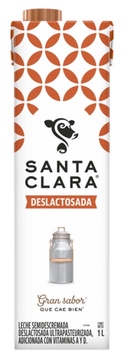 Santa Clara · Leche 100% de vaca semidescremada deslactosada (1 L)