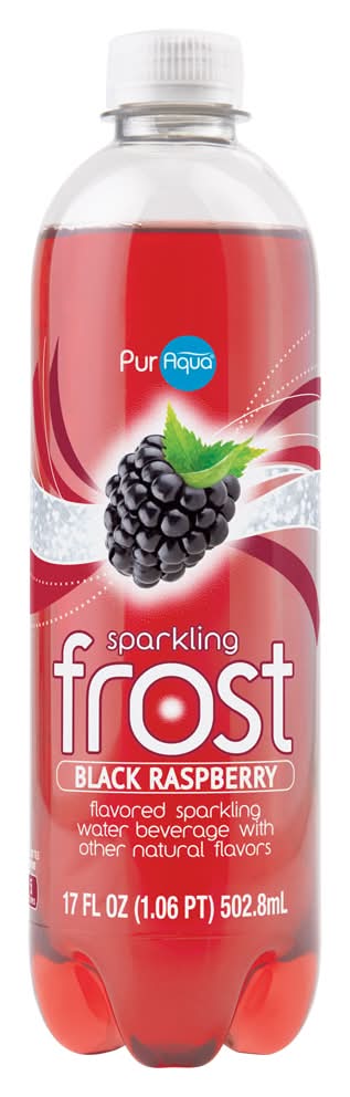 PurAqua Frost Sparkling Water, Black Raspberry (17 fl oz)