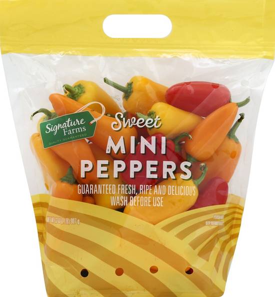 Order Signature Farms · Mini Sweet Peppers (32 oz) food online from Safeway store, Eureka on bringmethat.com