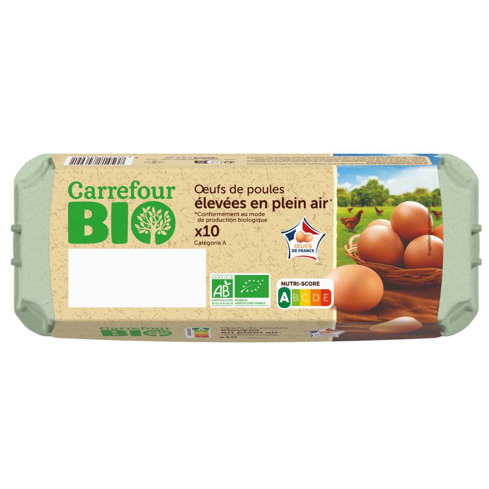 Carrefour Bio - Œufs frais poules plein air (10)