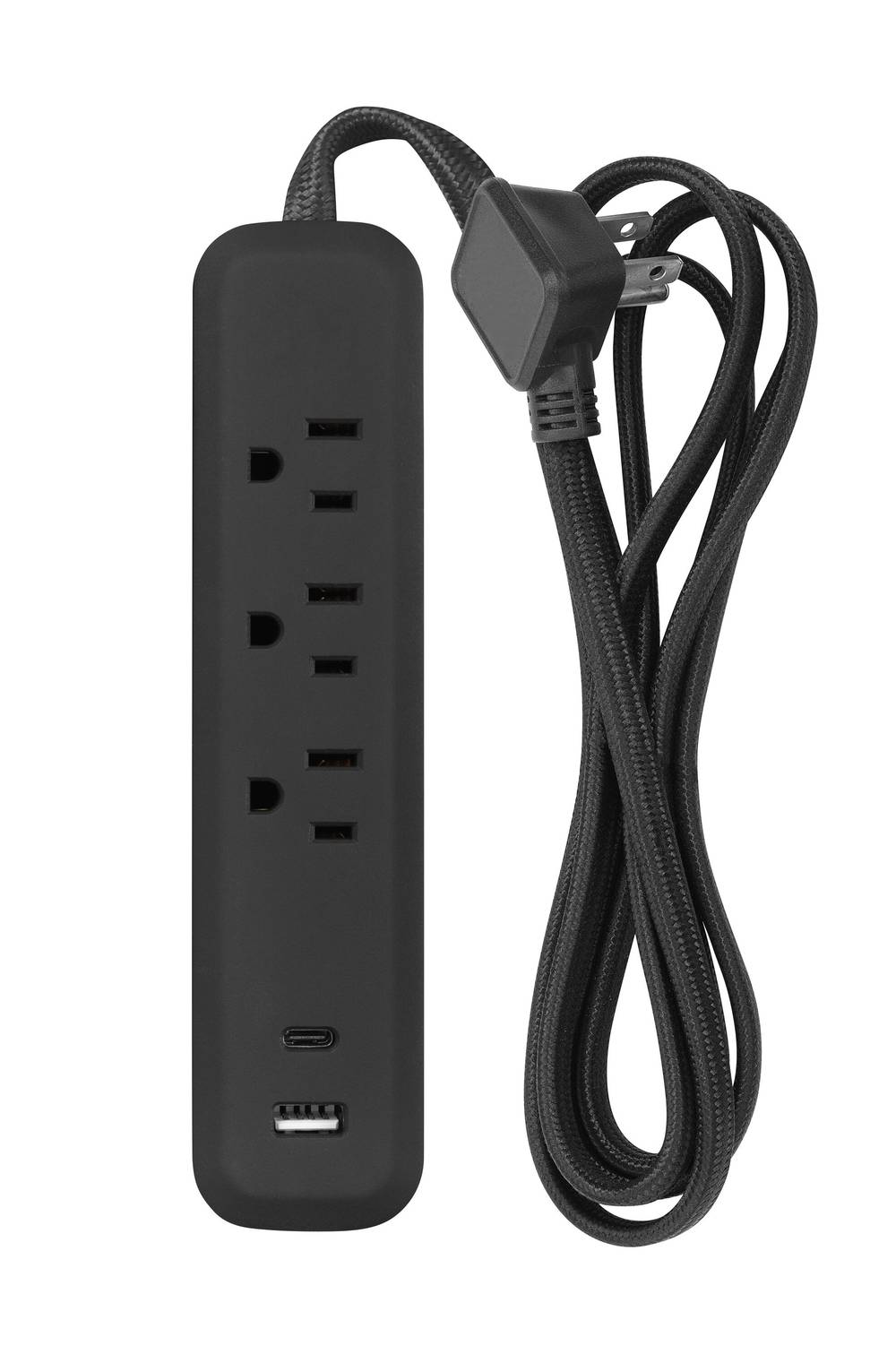 Utilitech 6-ft 3-Outlet 2-USB Ports Indoor Black Power Strip | 78719