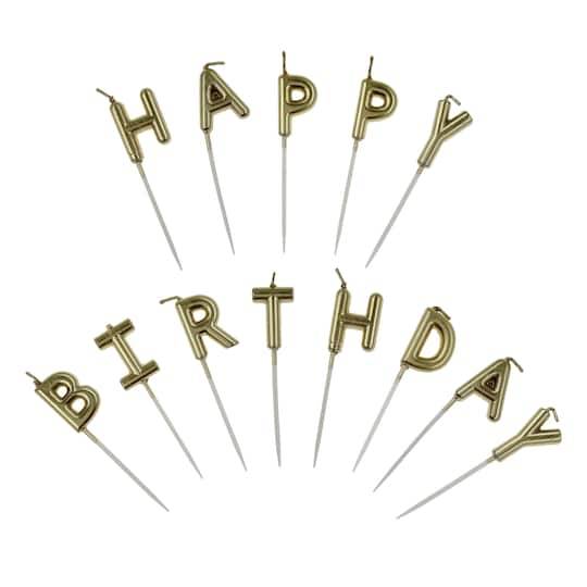 Gold Birthday Candle Set By Celebrate It