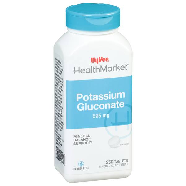 Hy-Vee Healthmarket Potassium Dietary Supplement 595mg Tablets