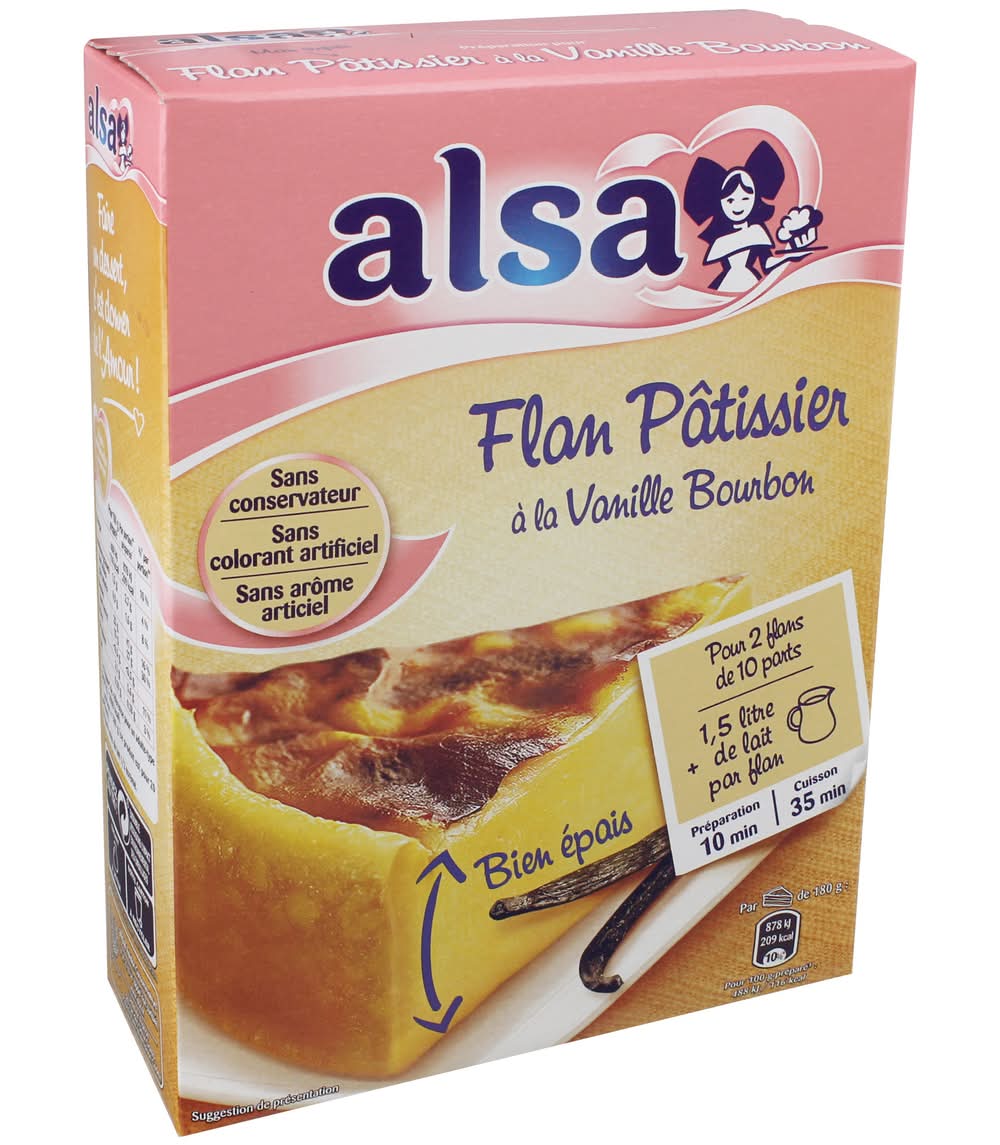 Alsa - Préparation gâteau flan pâtissier, vanille (720g)
