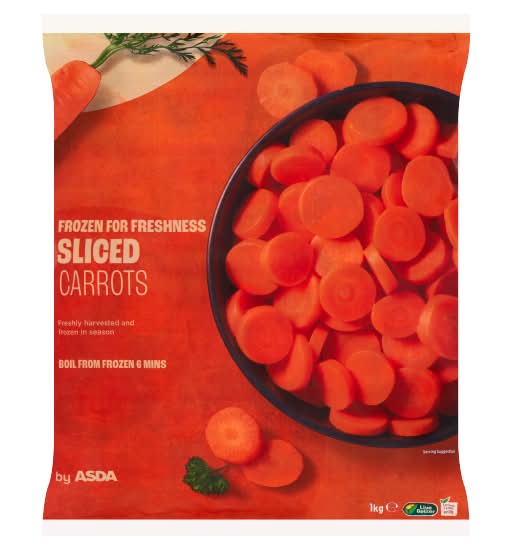 ASDA Sliced Carrots (1kg)