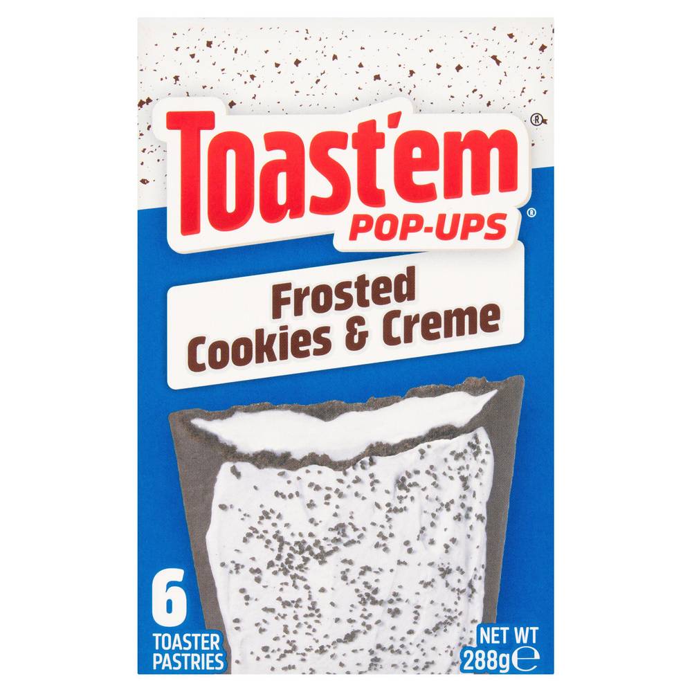 Toastem Pop Ups Cookies & Creme Toaster Pastries x6 288g