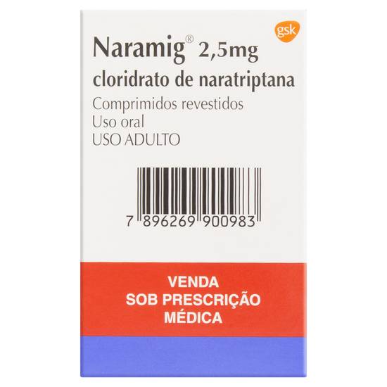 Gsk naramig 2,5mg (4 comprimidos)