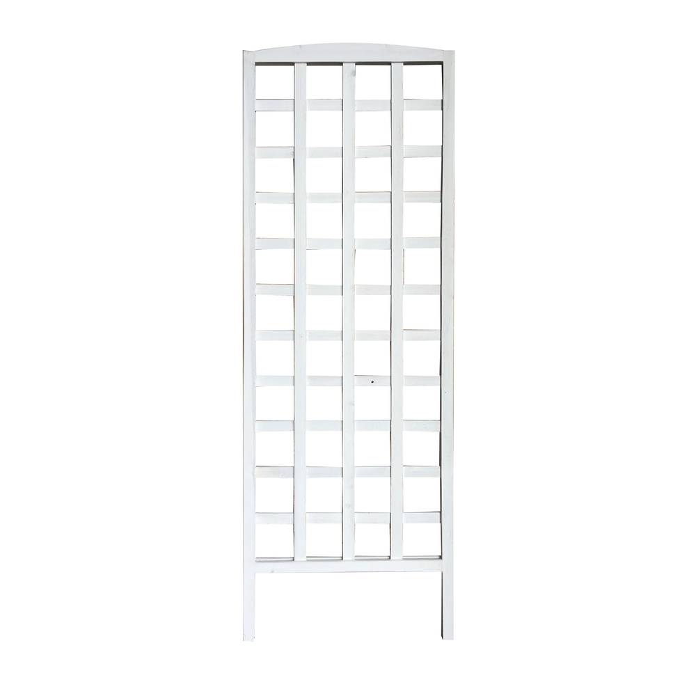 Style Selections 24-in W x 72-in H White Wood Garden Trellis | T1008