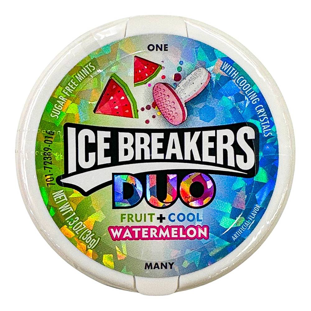 Ice Breakers Duo Watermelon Sugar Free Mint Candies (1.3oz container)