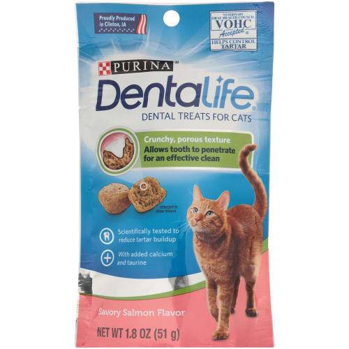 Dentalife Savory Salmon Flavor Dental Treats For Cats