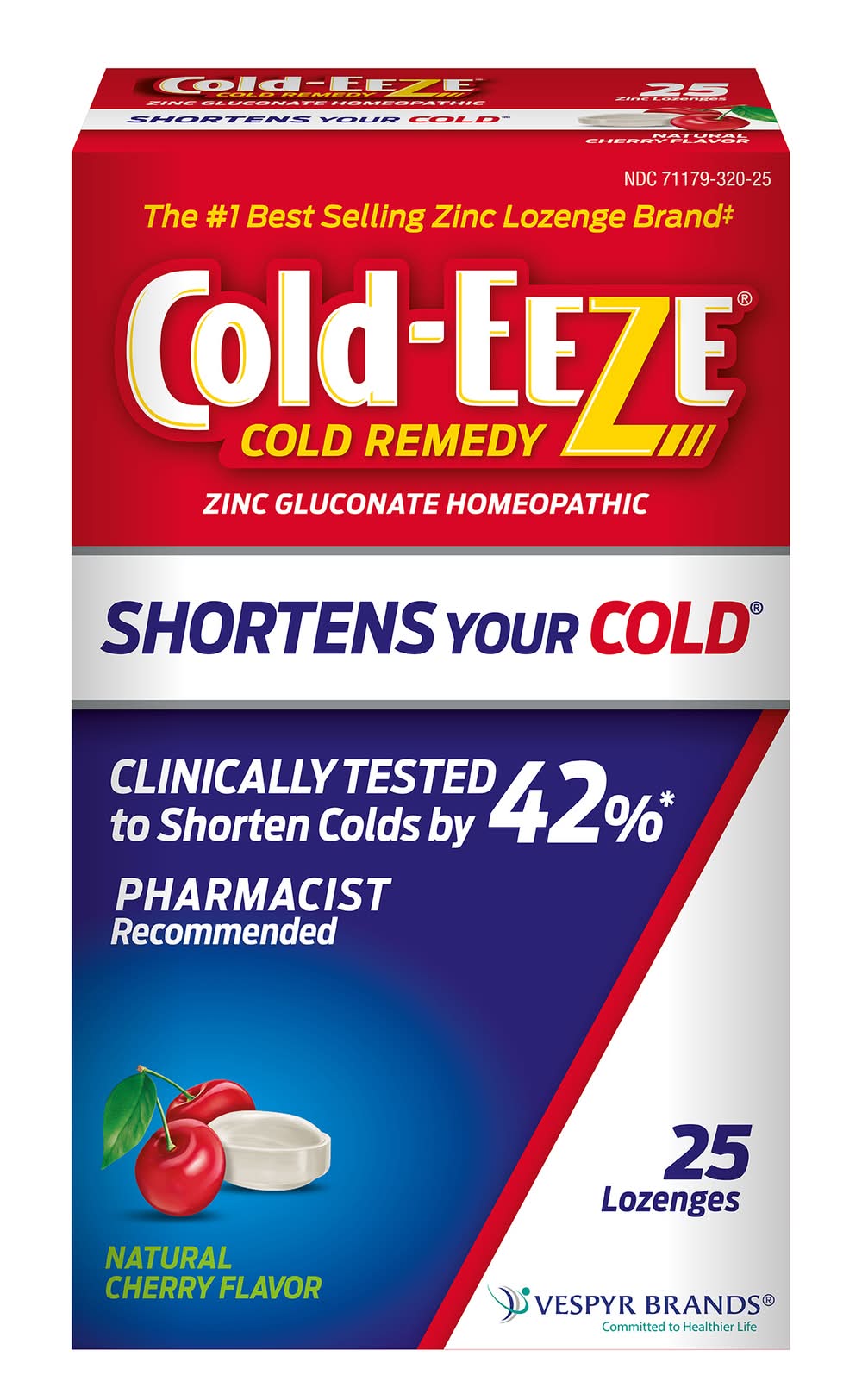 Cold-EEZE Sugar Free Lozenges Natural Cherry Flavor Cold Remedy (6.4 oz)