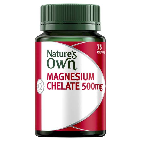 Nature's Own Magnesium Chelate 500mg Muscle Health Capsules 75 pack