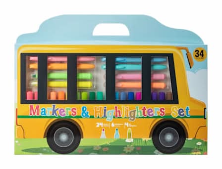 Markers & Highlighters Set 34-Count