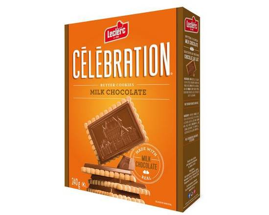 Leclerc · Biscuits au Beurre Chocolat au Lait Célébration - Célébration milk chocolate butter cookies (240 g)