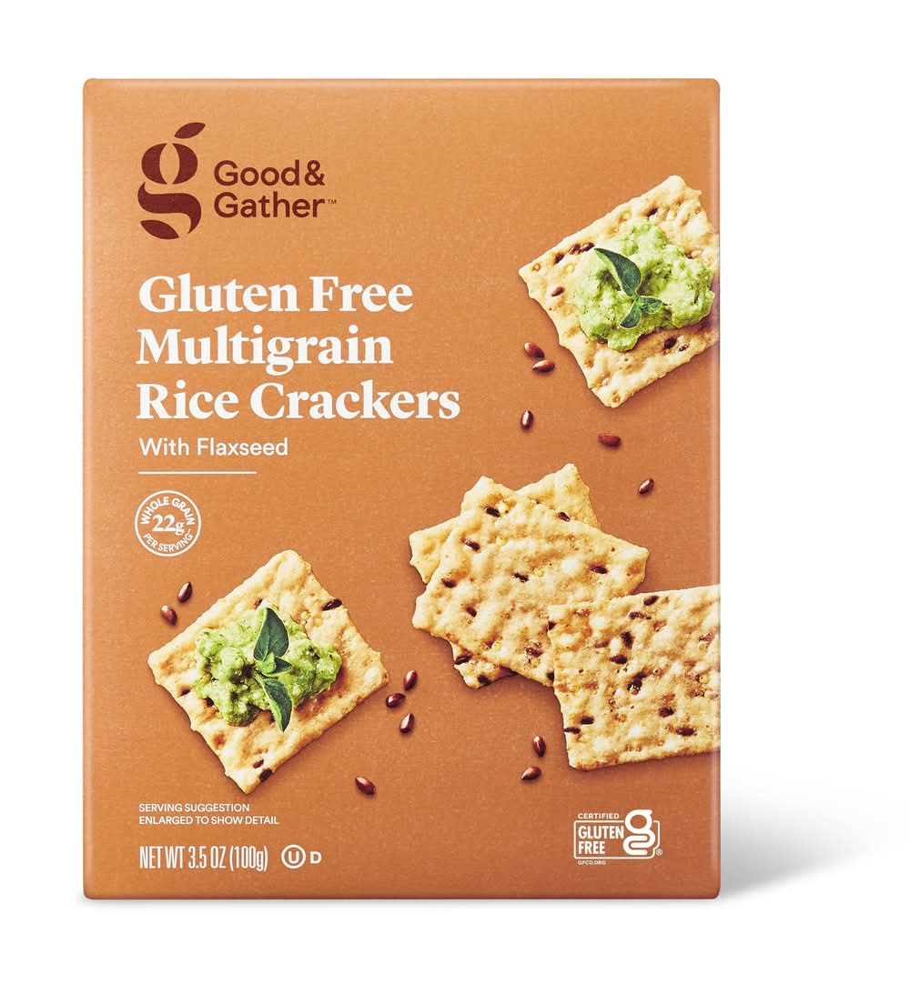 Good & Gather Gluten Free Multi-Grain With Flax Rice Crackers (3.5 oz)