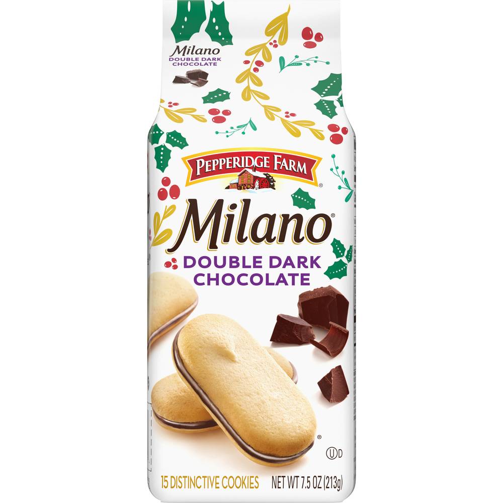 Pepperidge Farm Milano Double Distinctive Cookies, Dark Chocolate (7.5 oz, 15 ct)