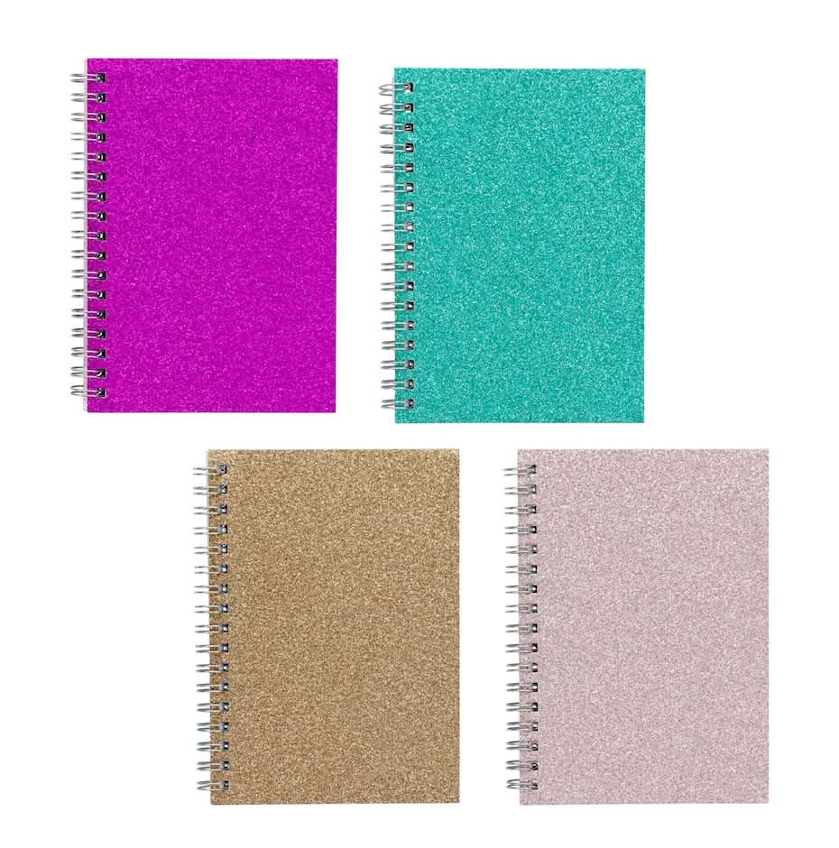 Jot Chunky Glitter Notebook 70 Pages, 4.25x6.7 in, Assorted (3 ct)