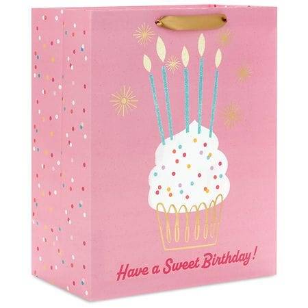 Hallmark Cupcake Design Birthday Gift Bag (pink)