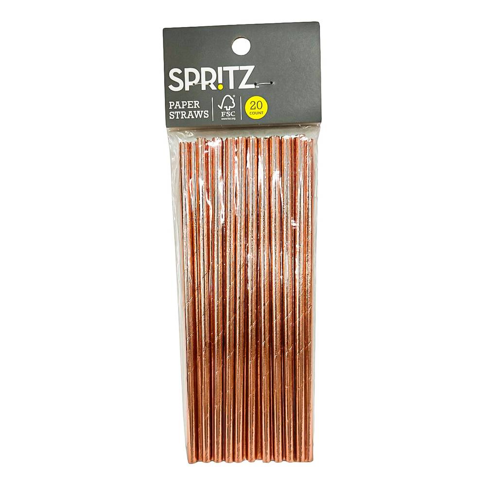 20ct Paper Straws Rose gold - Spritz™