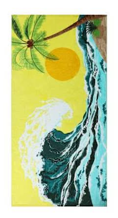 Printed Beach Towel Wave