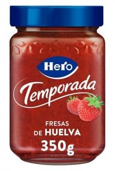 Mermelada de fresa Temporada Hero sin gluten 350 g.