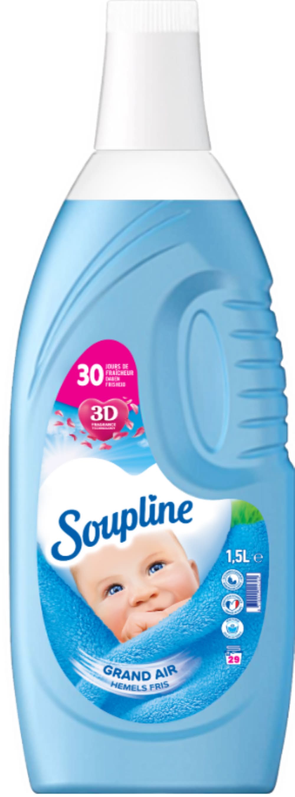 Soupline - Assouplissant dilué 29 lavages, grand air (1,5L)
