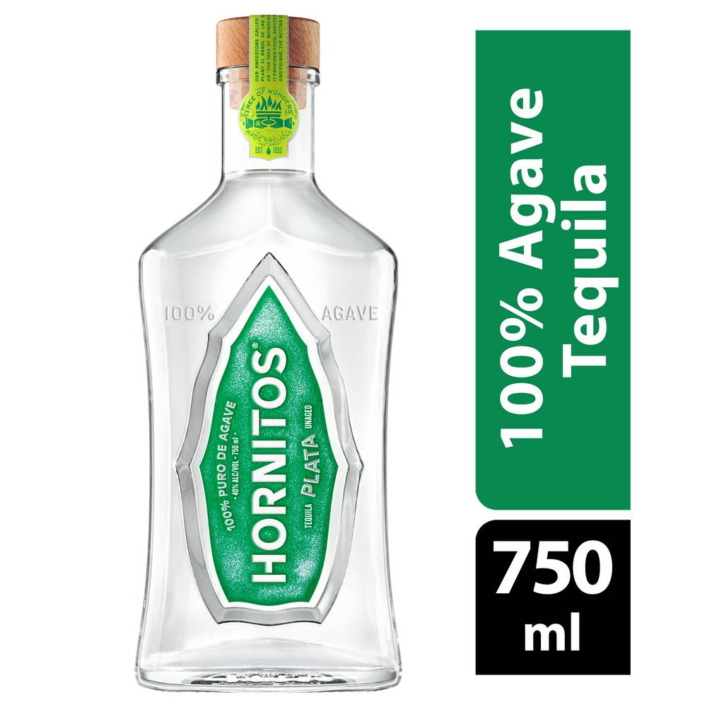 Hornitos 100% Puro De Agave Plata Unaged Tequila (750 ml)