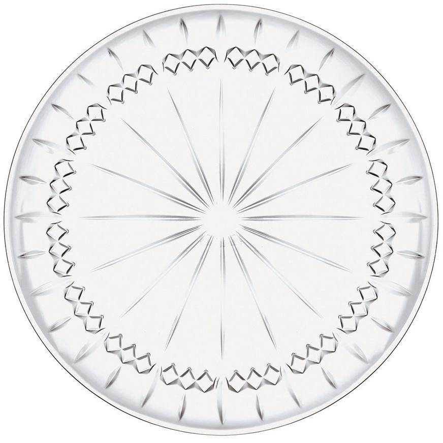 Party City Crystal Cut Round Acrylic Platter (18in)