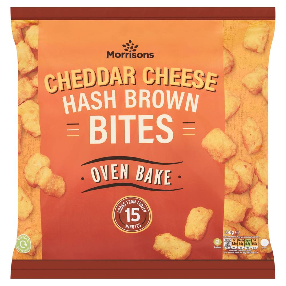 Morrisons Cheddar Cheese Hash Brown Bites (550g)