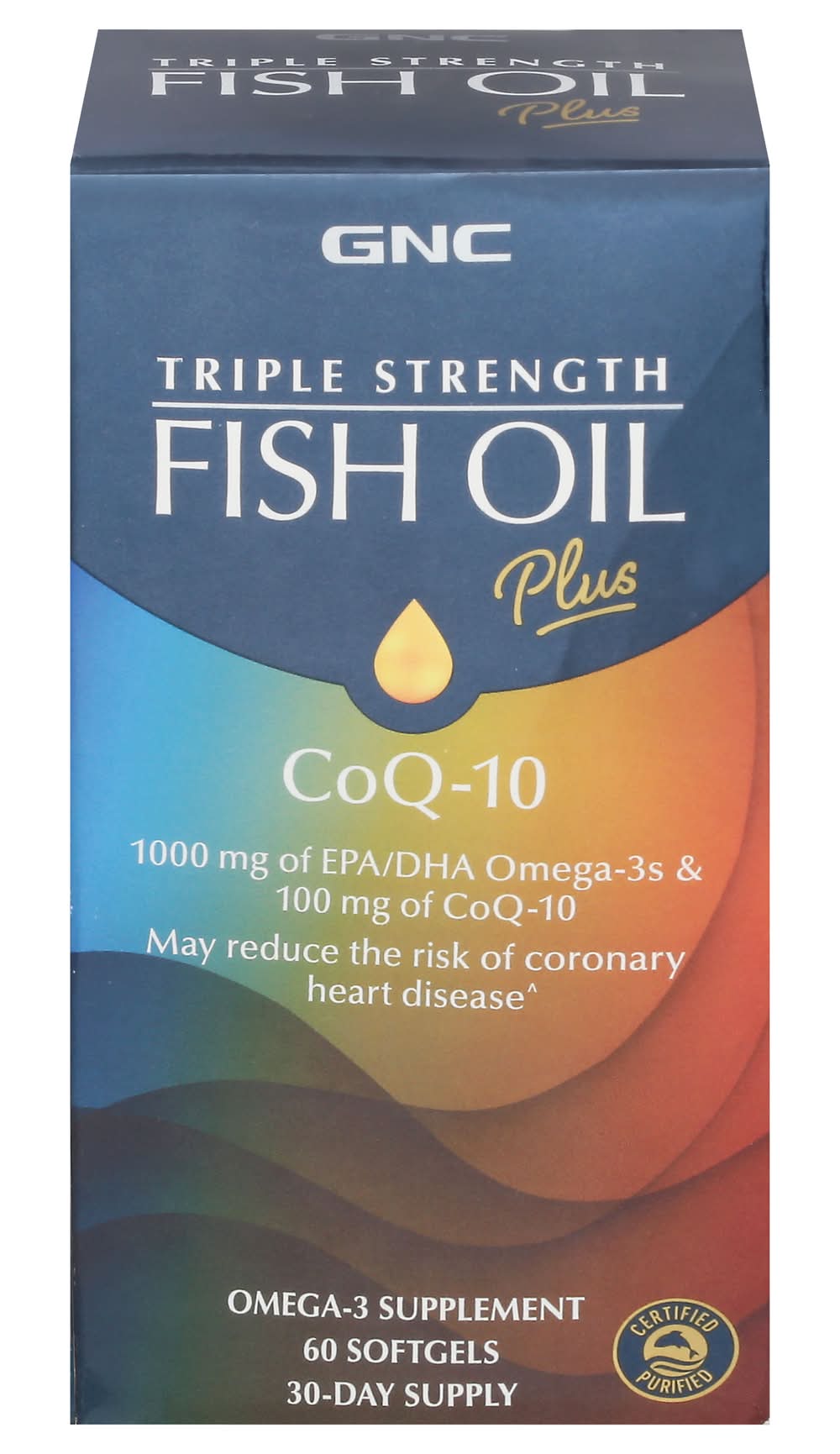 GNC Triple Strength Plus Coq-10 Fish Oil Softgels (2.2 oz, 60 ct)