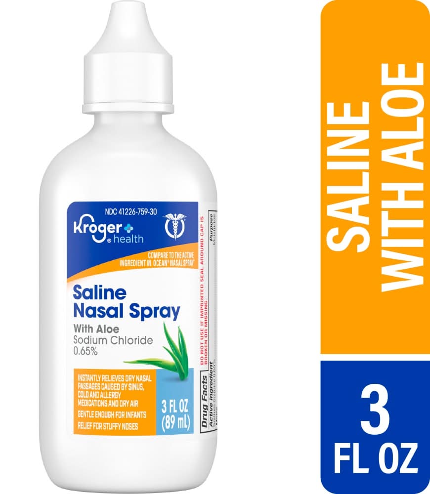 Kroger Saline Nasal Spray With Aloe (3 fl oz)