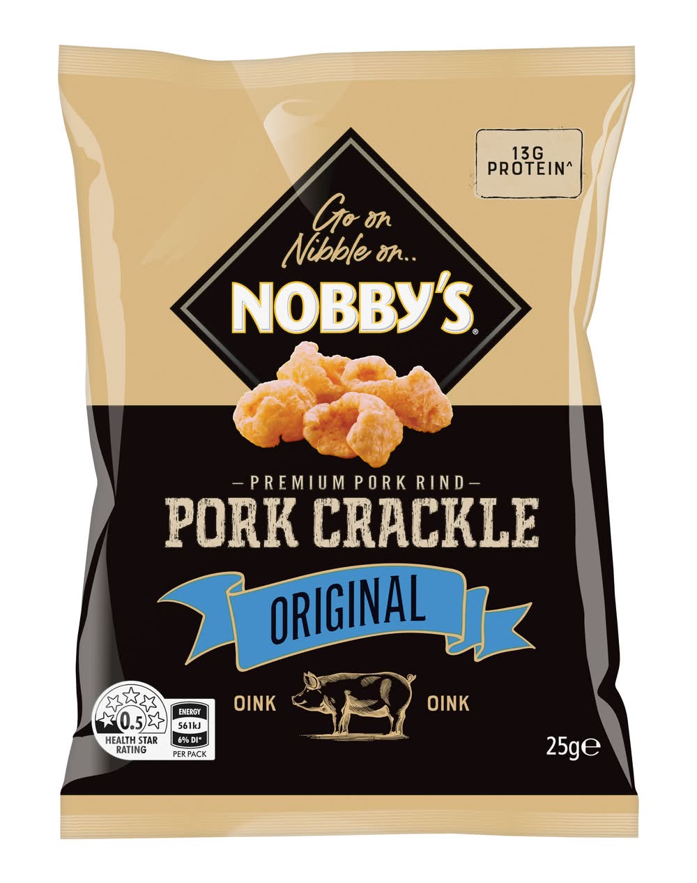 Nobby's Pork Crackles, Original (25g)