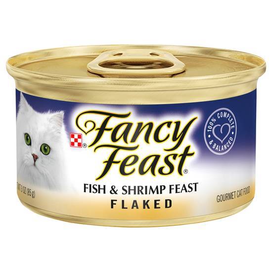 Fancy Feast Gourmet Flaked Fish & Shrimp Feast Cat Food