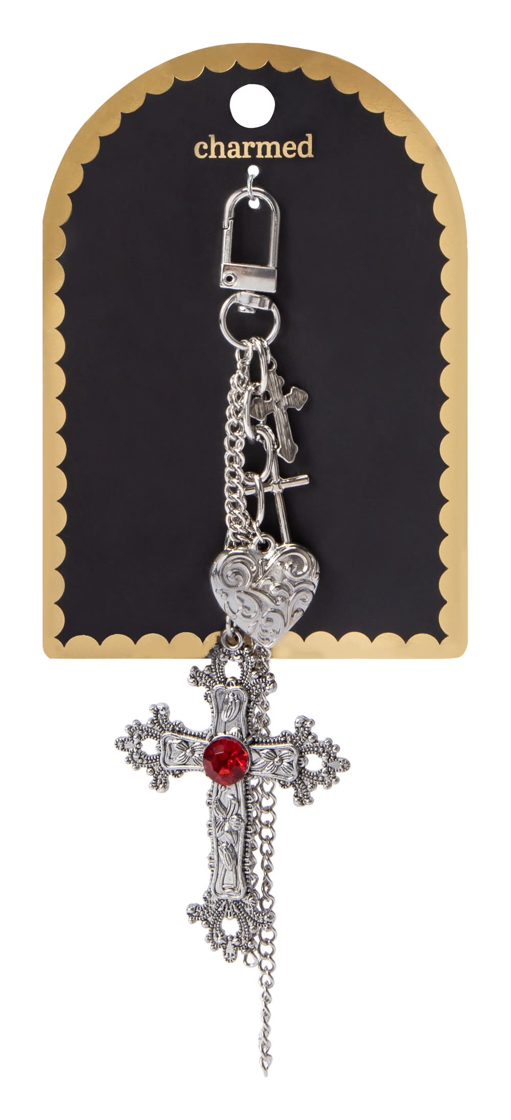 Charmed Goth Cluster Key Ring