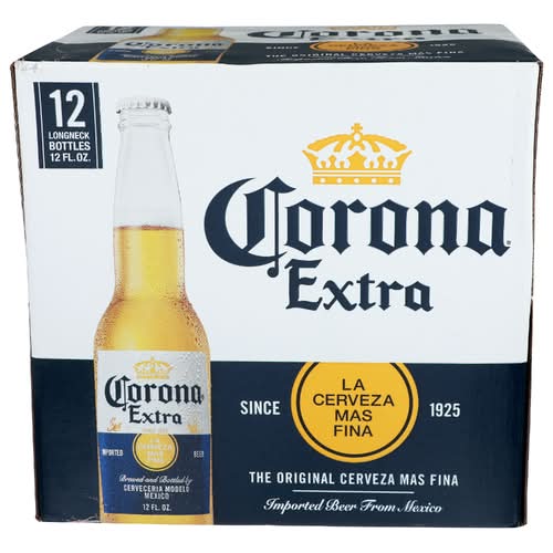 Corona Extra Beer 12 Pack Bottles