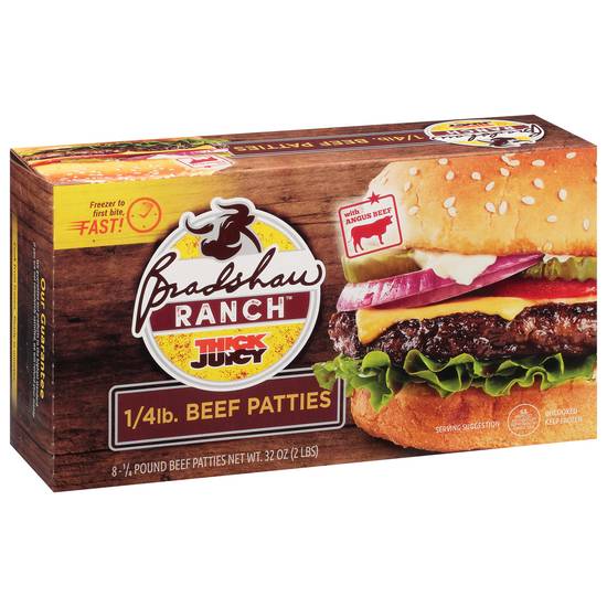 Bradshaw Ranch Thick N Juicy Beef Patties (8 ct)