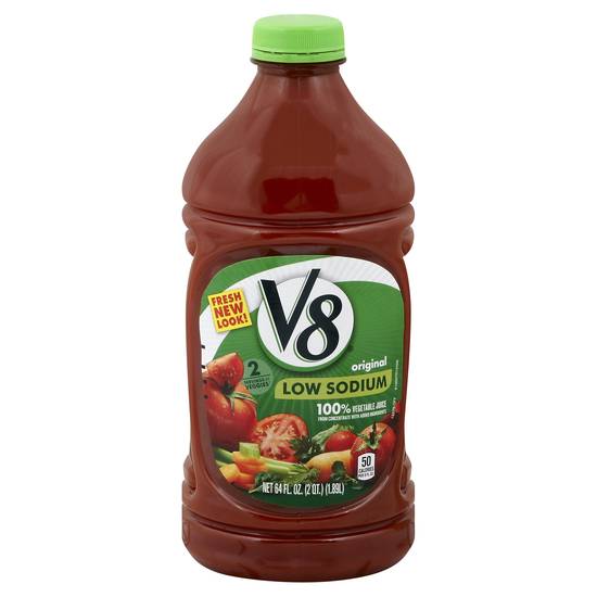 V8 Low Sodium Original 100% Vegetable Juice (64 fl oz)