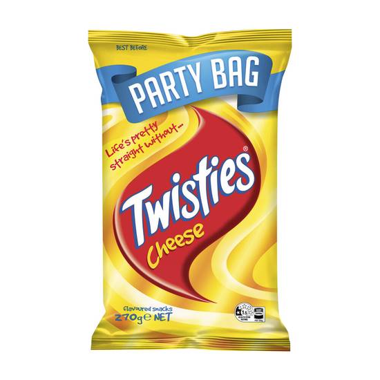 Twisties Cheese Party Size Bag Sharepack 270g